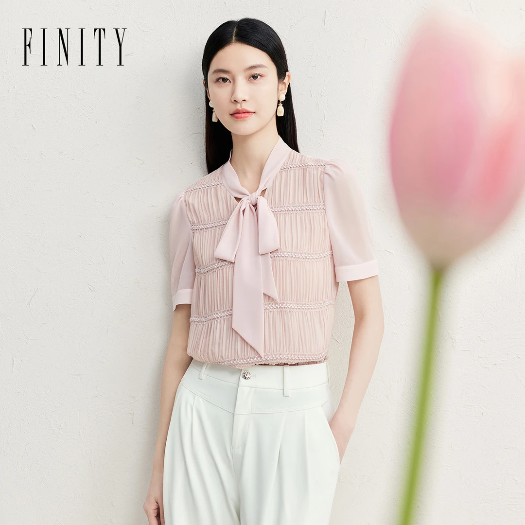 FINITY 新款蕾丝衫小香风气质时尚百搭小众设计师款 F21Y3D46T2