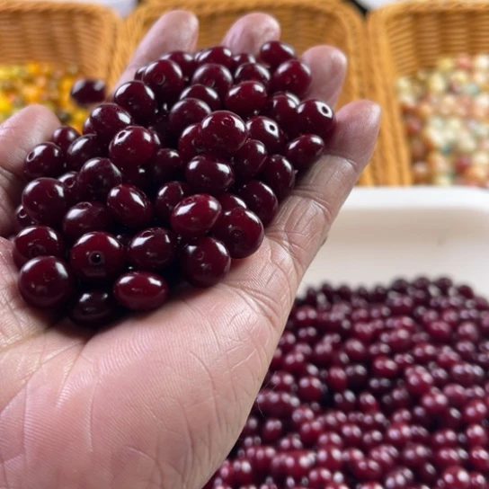 白玉菩提吊坠车厘子算盘200颗