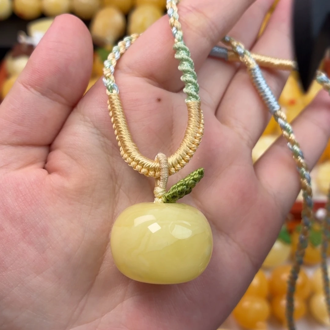 蜜蜡未镶嵌毛衣链蜜蜡