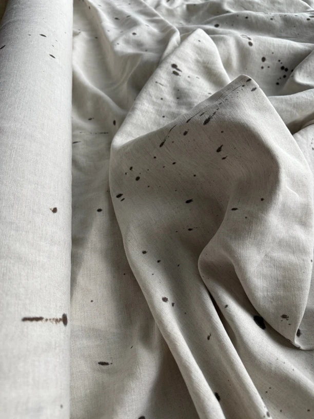 春秋新款雨露麻天丝双面扎染服装面料长裙小衫可手工制作布料