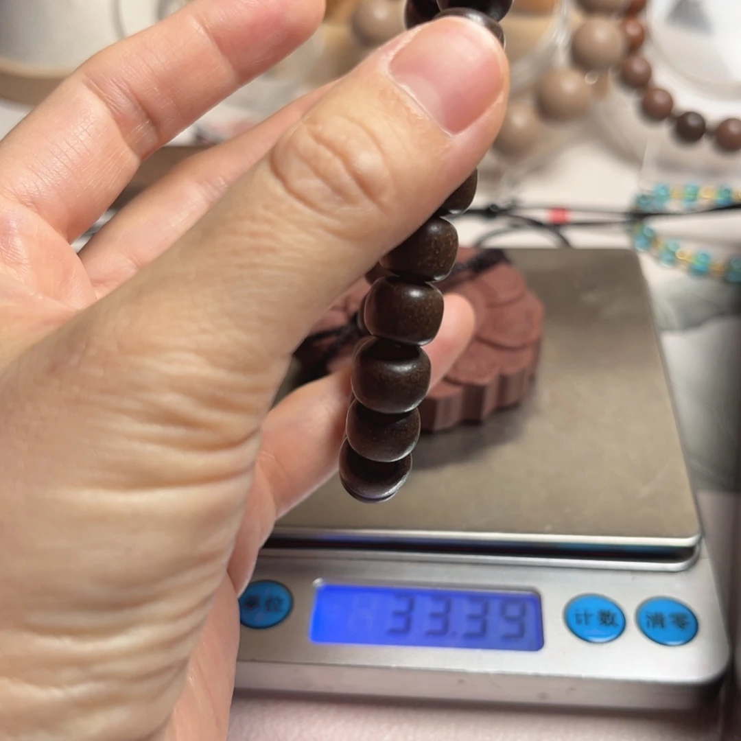 泥塑大龙涎合香珠1.0单圈