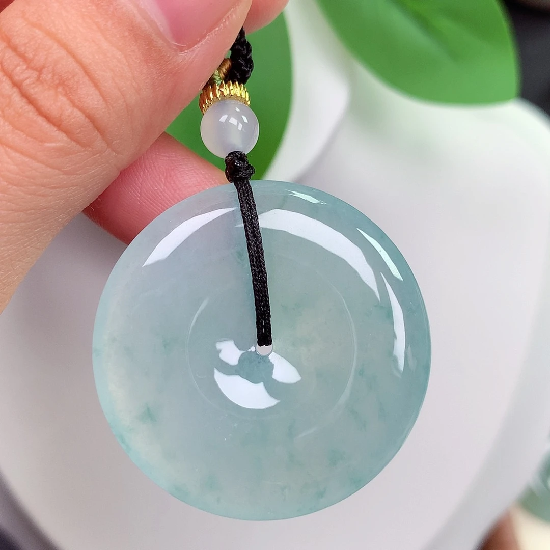 颈饰未镶嵌翡翠平安扣 34.9x6.0mm