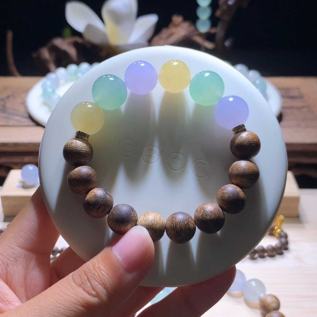 未镶嵌手串翡翠特价*超香多宝