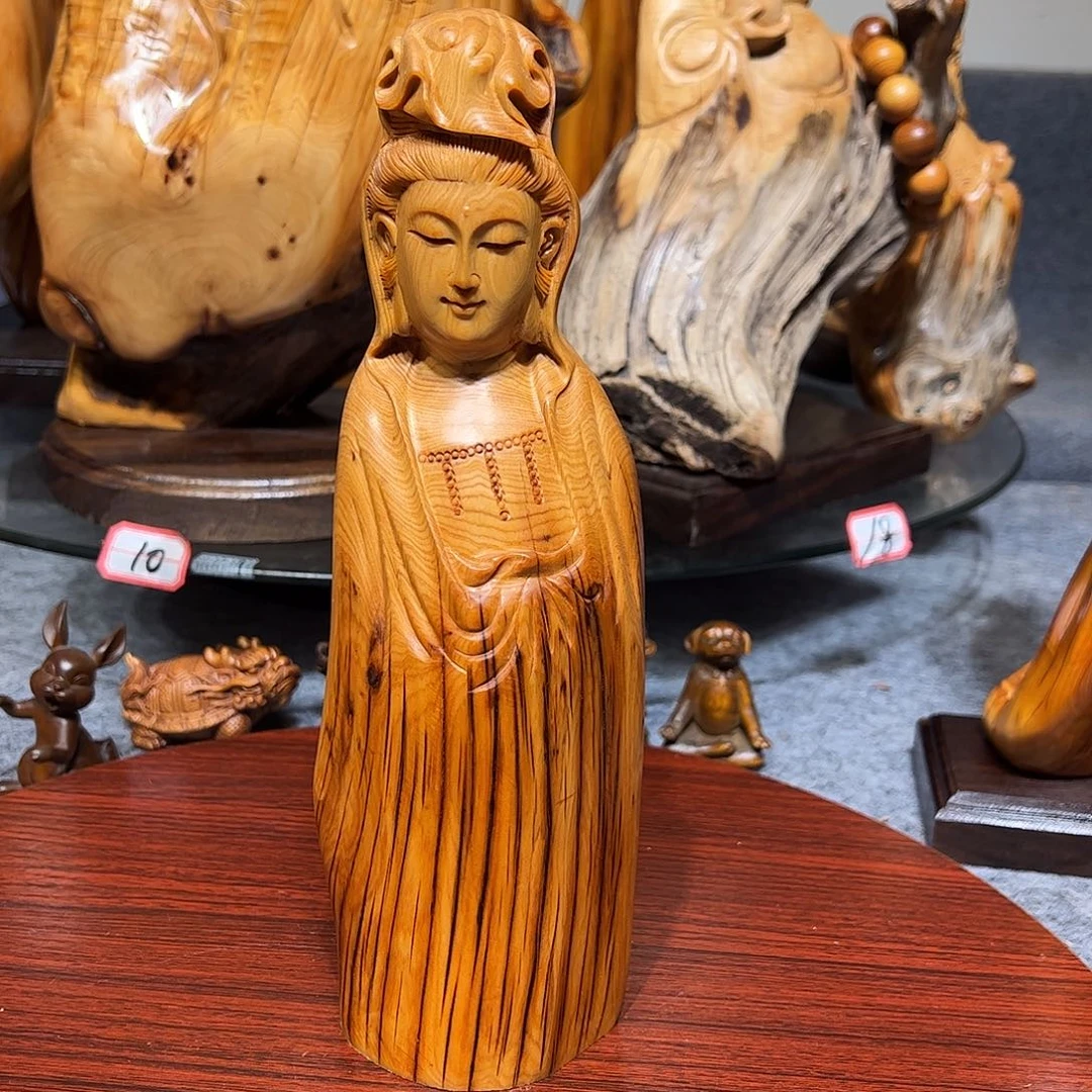 柏木岁**年崖柏木手把件摆件