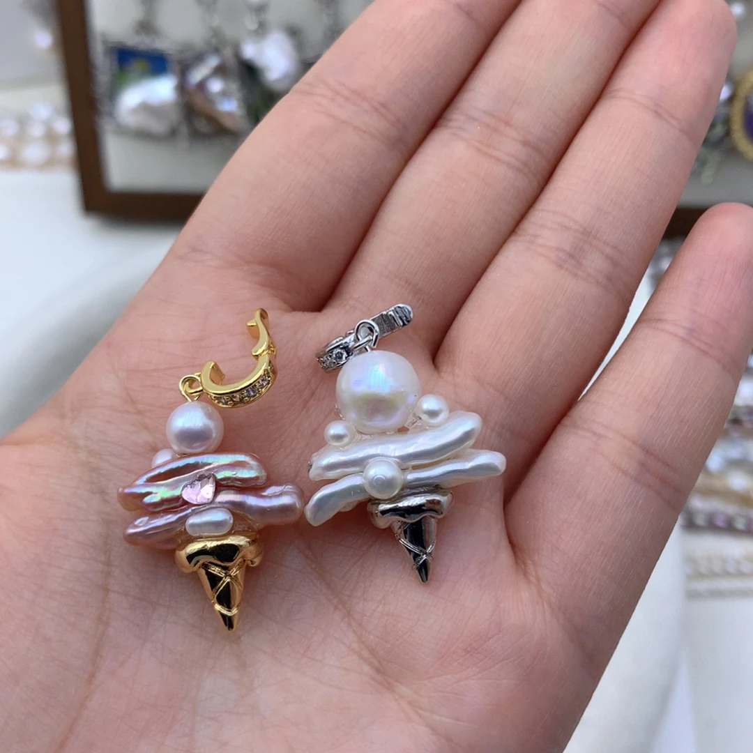 淡水珍珠吊坠(不含链)合金
