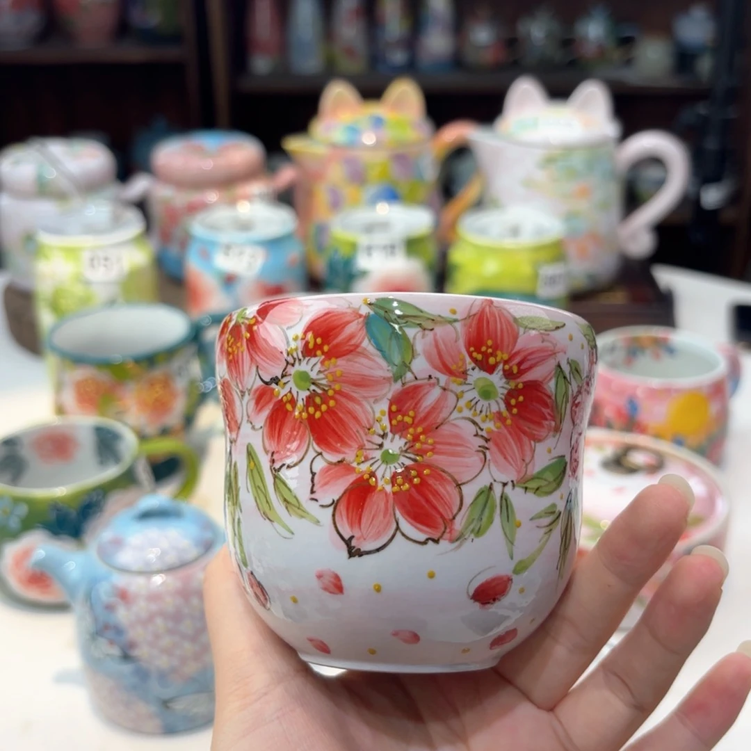 景德镇手绘高温釉下彩陶瓷茶具