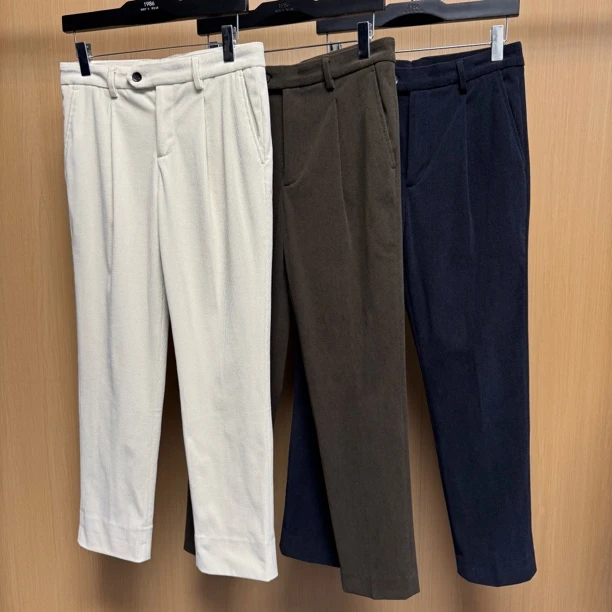 【灯芯绒】852秋冬款微修身微弹保暖休闲长裤