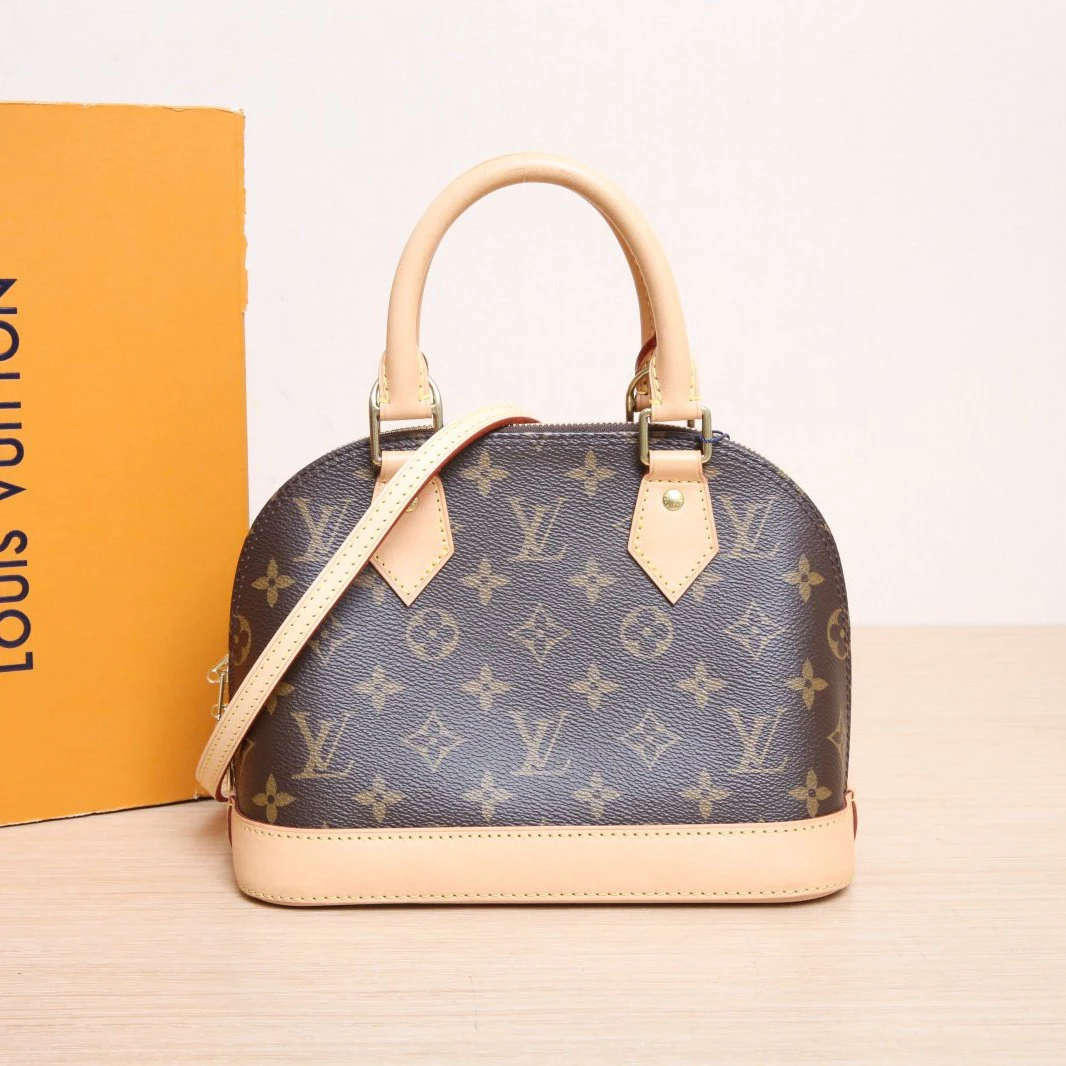 95新 LouisVuitton/路易威登 【Zanna】贝壳包 BB 老花 PVC 芯片 包