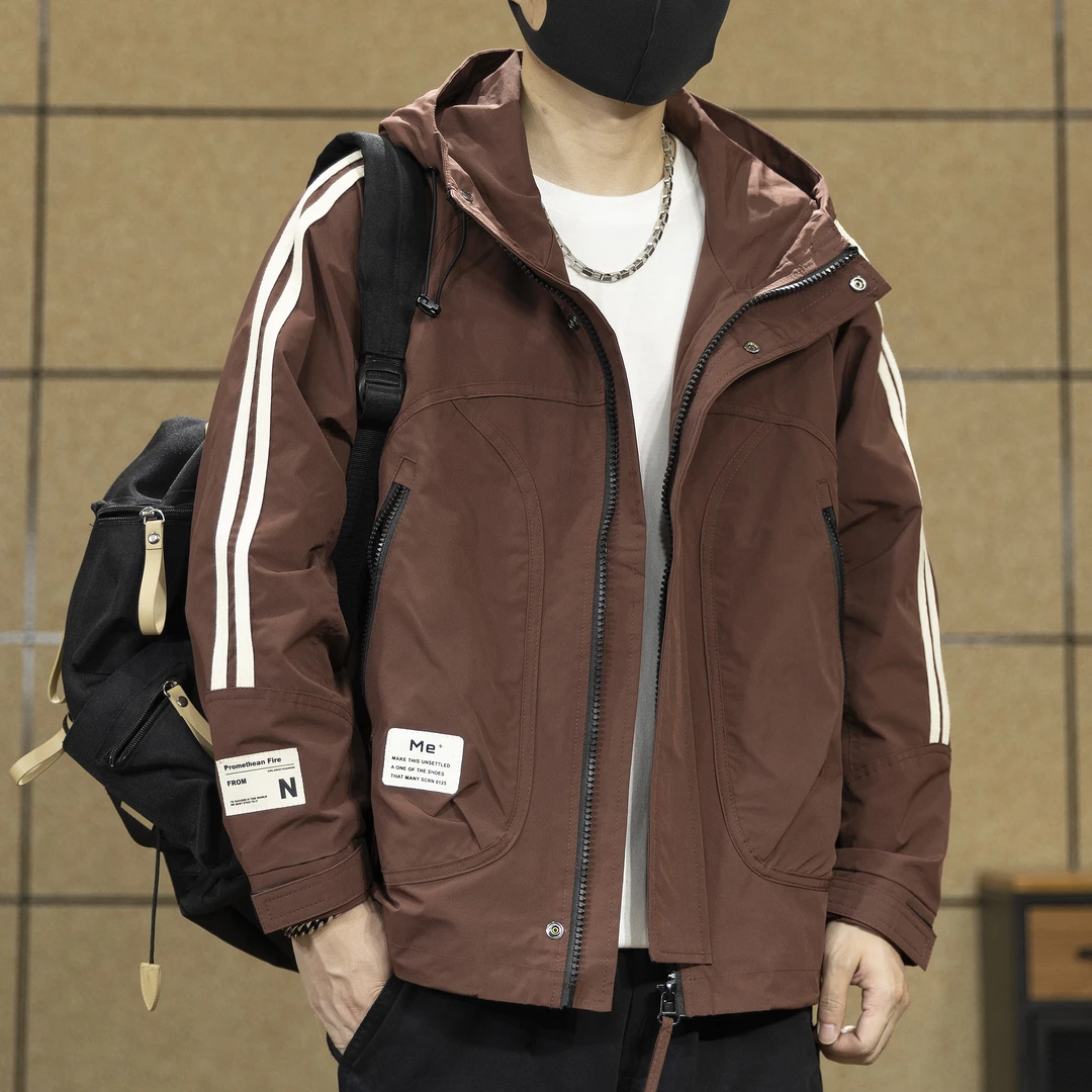 冲锋外套男秋季2025新款潮牌男装工装大码男款上衣男士夹克春秋