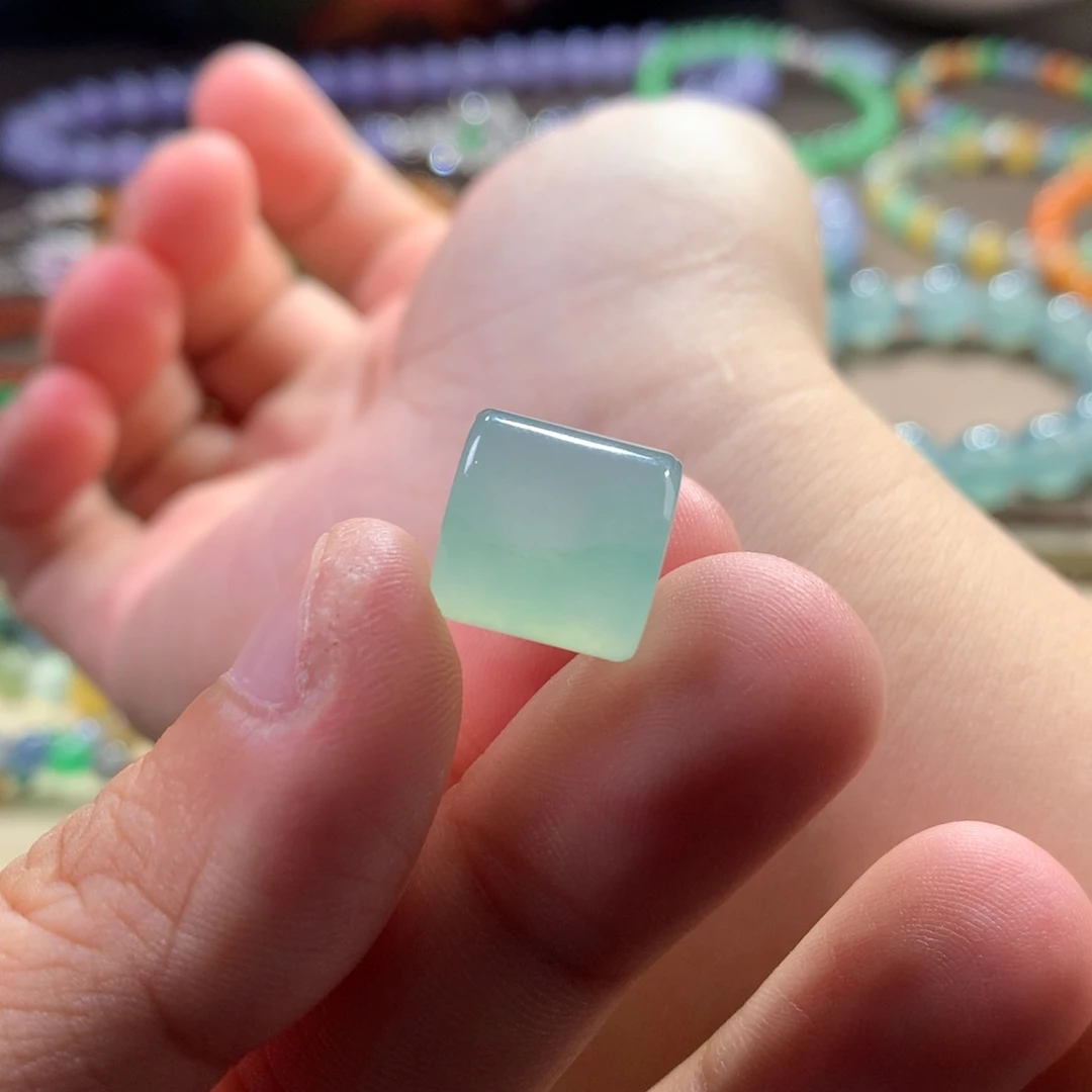 未镶嵌手链翡翠性价比冰种甜晴桶珠高12x直径12.4