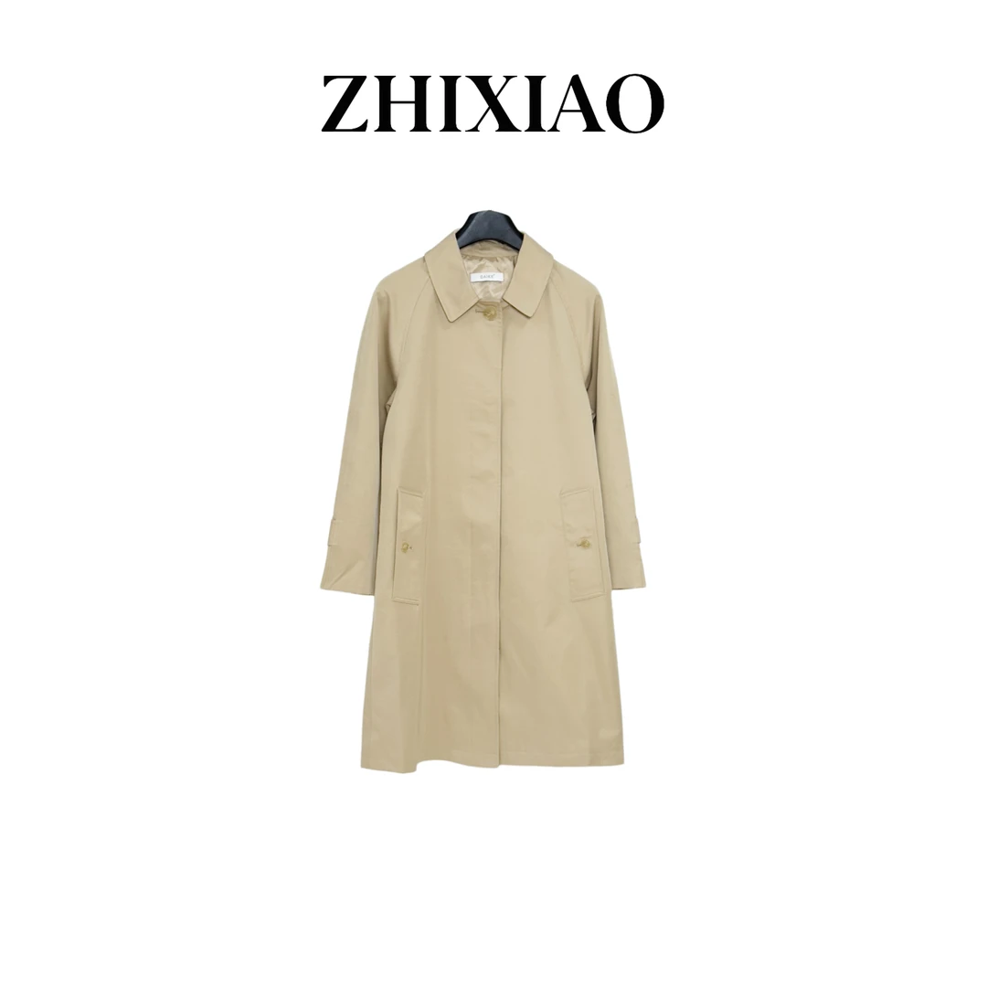 【ZHIXIAO】春季新款：翻领中长款风衣TR523