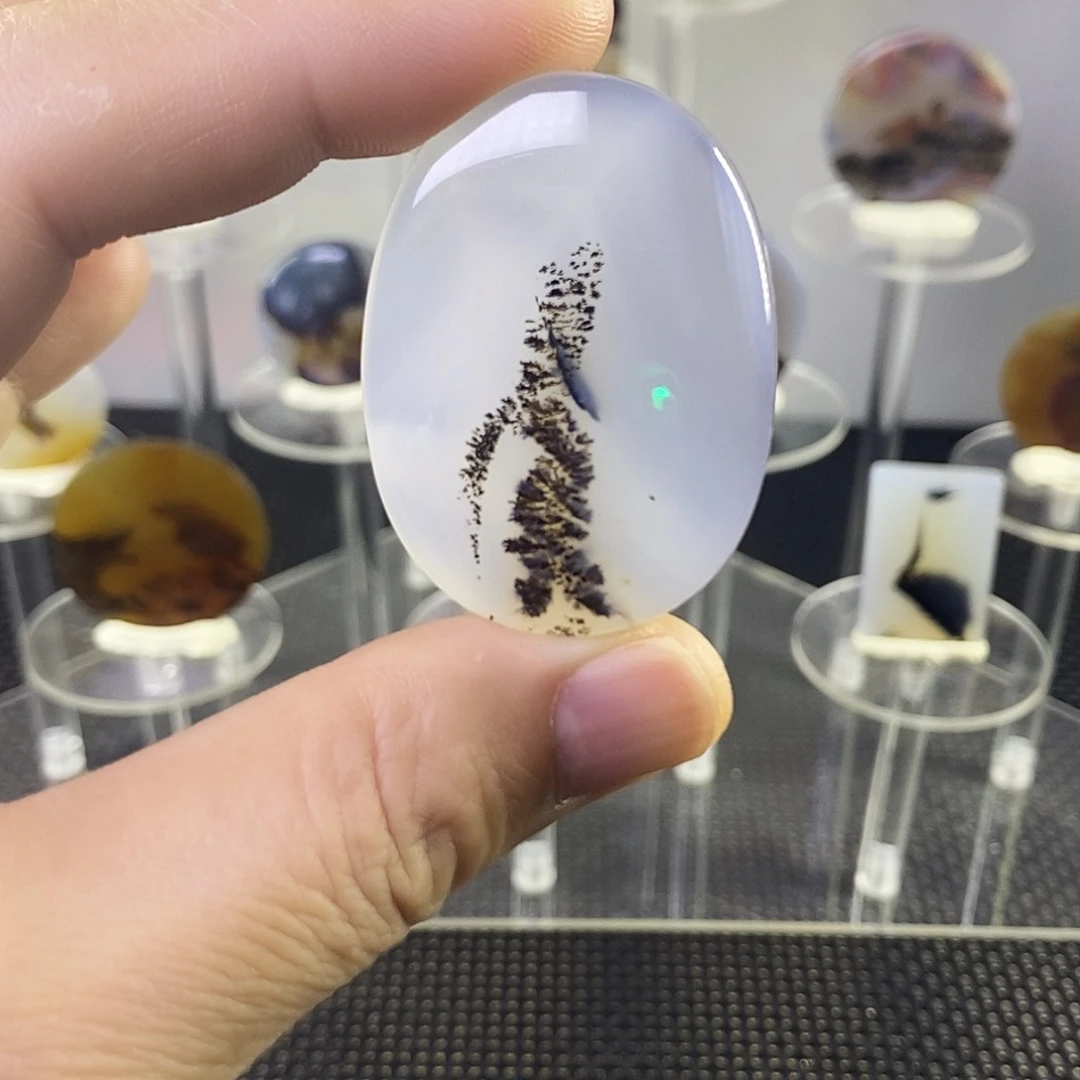 合成碳硅石非金属时尚图纹画面石饰品