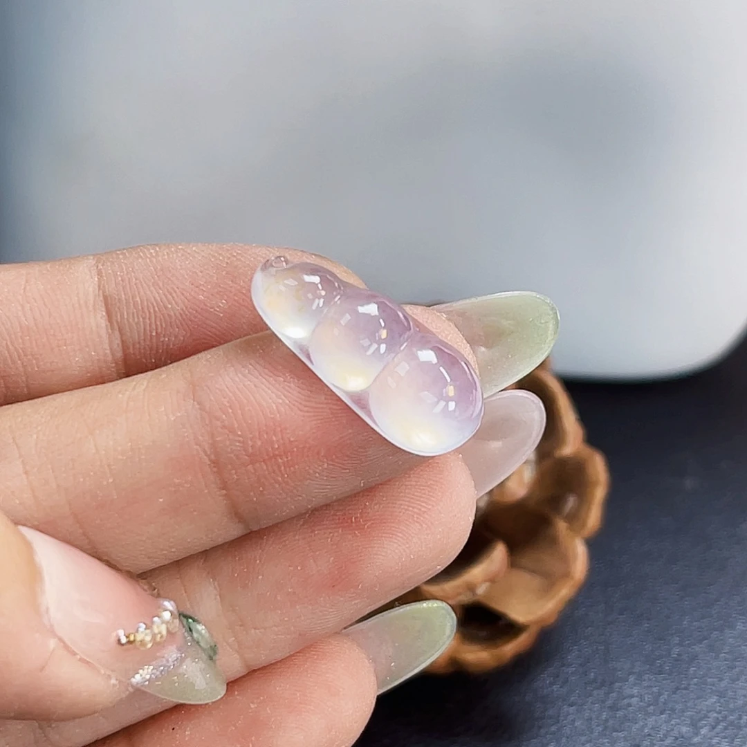 裸石翡翠SHZ0021 高冰炸光福豆