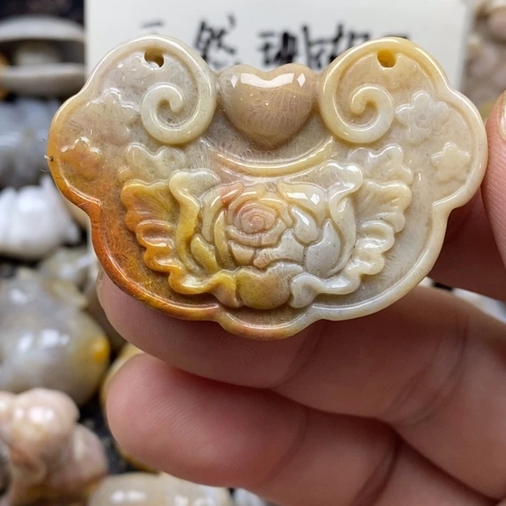 硅化珊瑚（珊瑚玉）未镶嵌颈饰