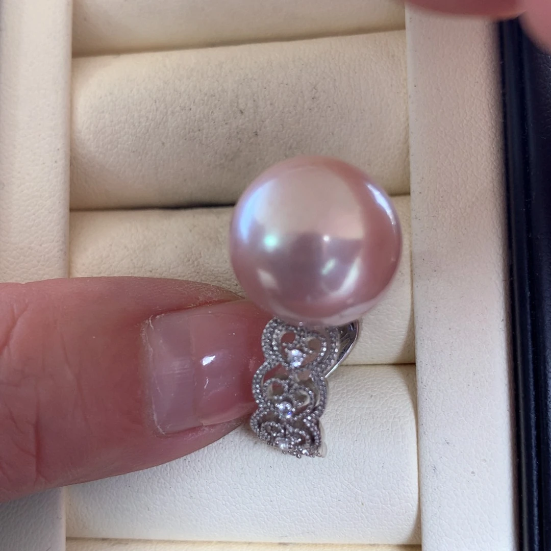 银S925镶嵌淡水珍珠戒指