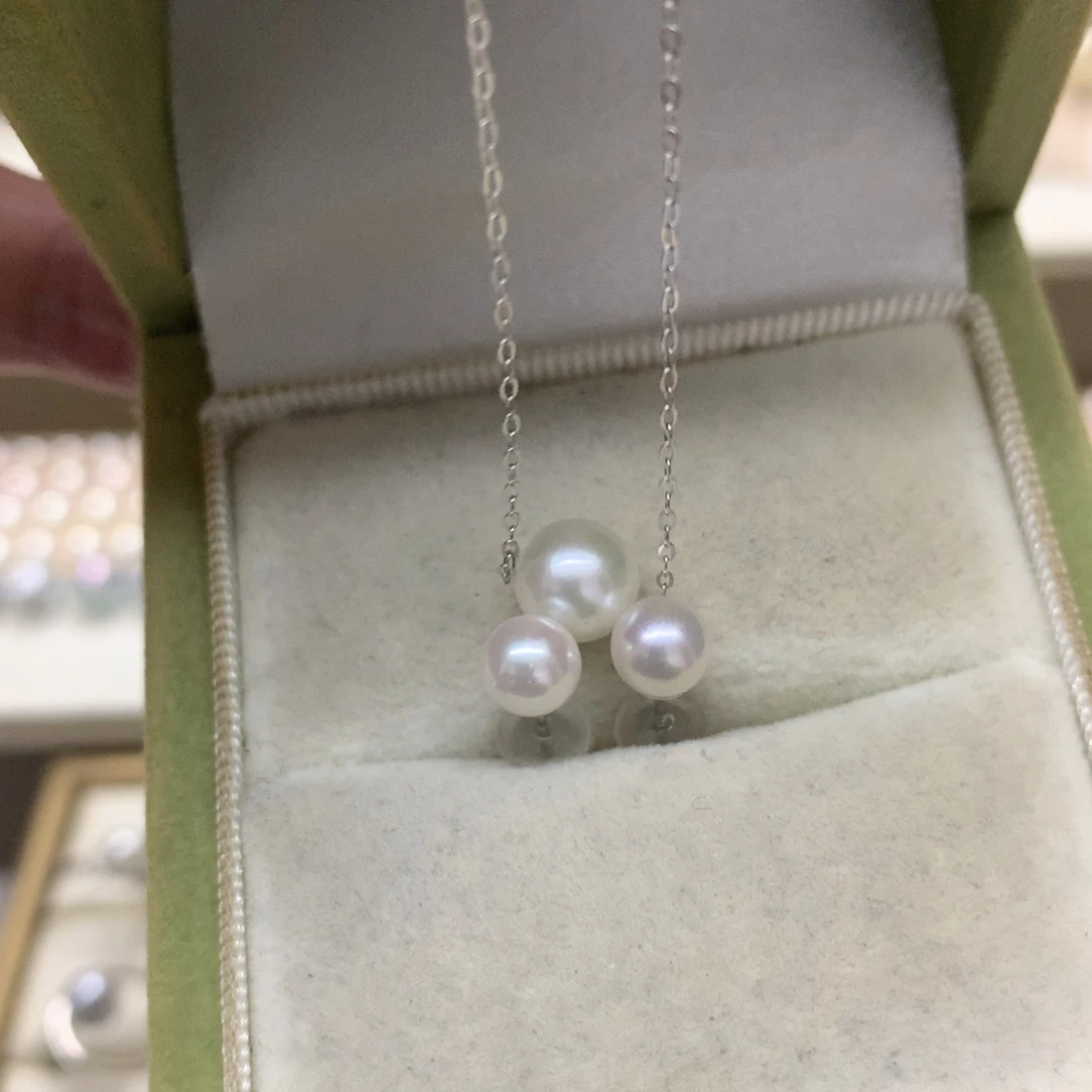 银S925镶嵌套装海水珍珠Akoya套装