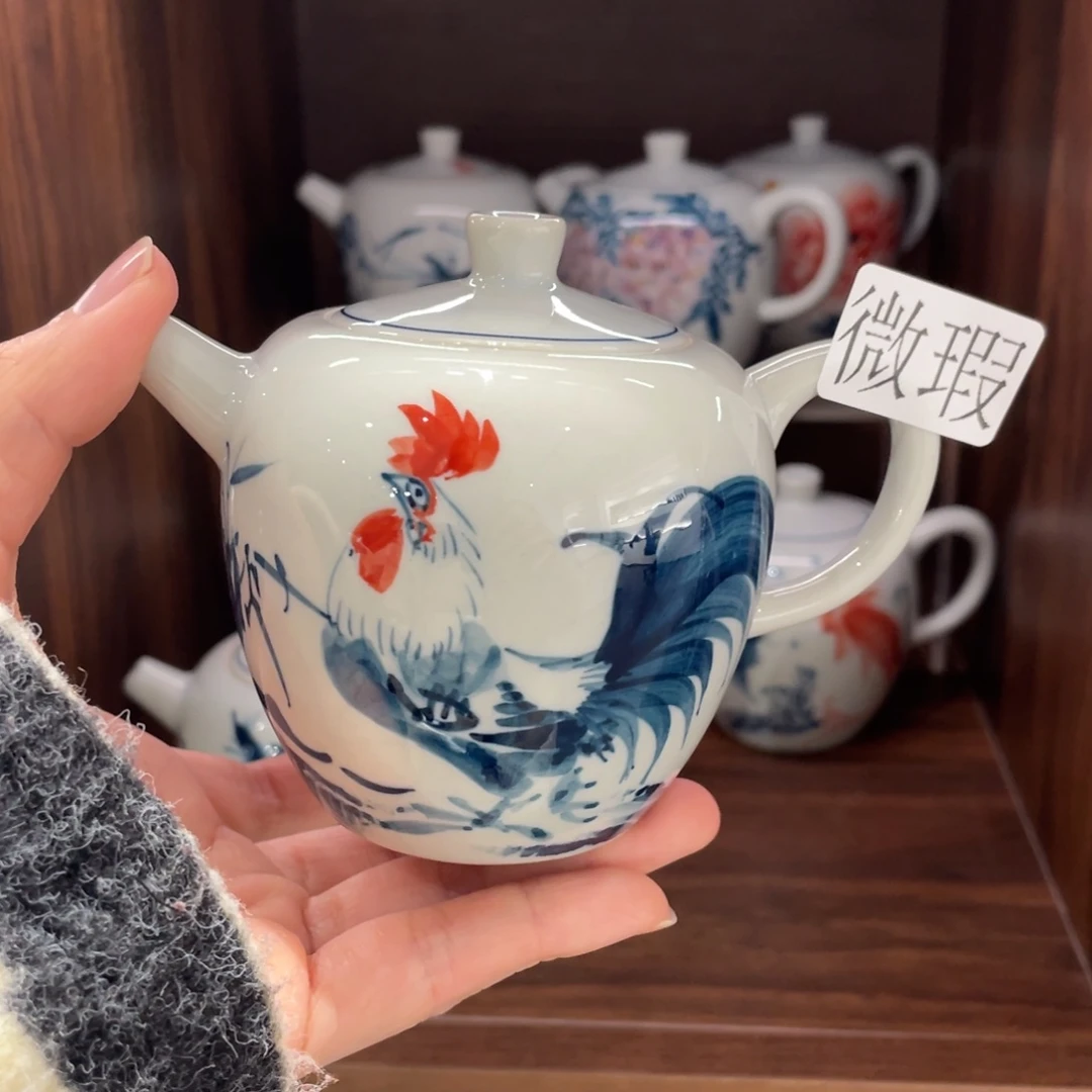 微瑕釉下彩纯手绘
