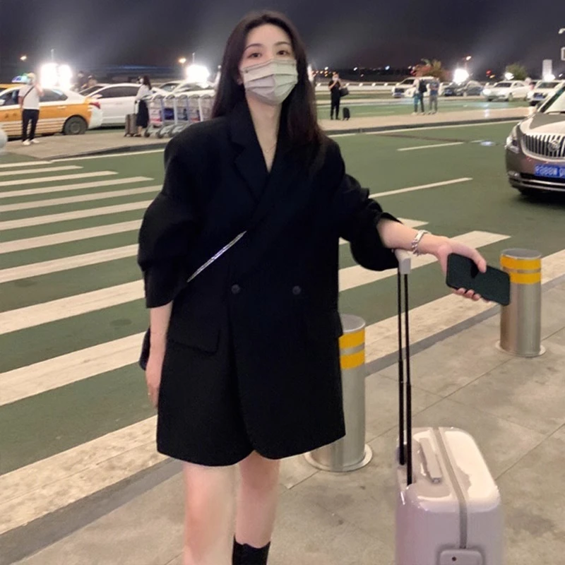 oversize西装外套女春秋2025新款韩版高级感宽松休闲西服上衣
