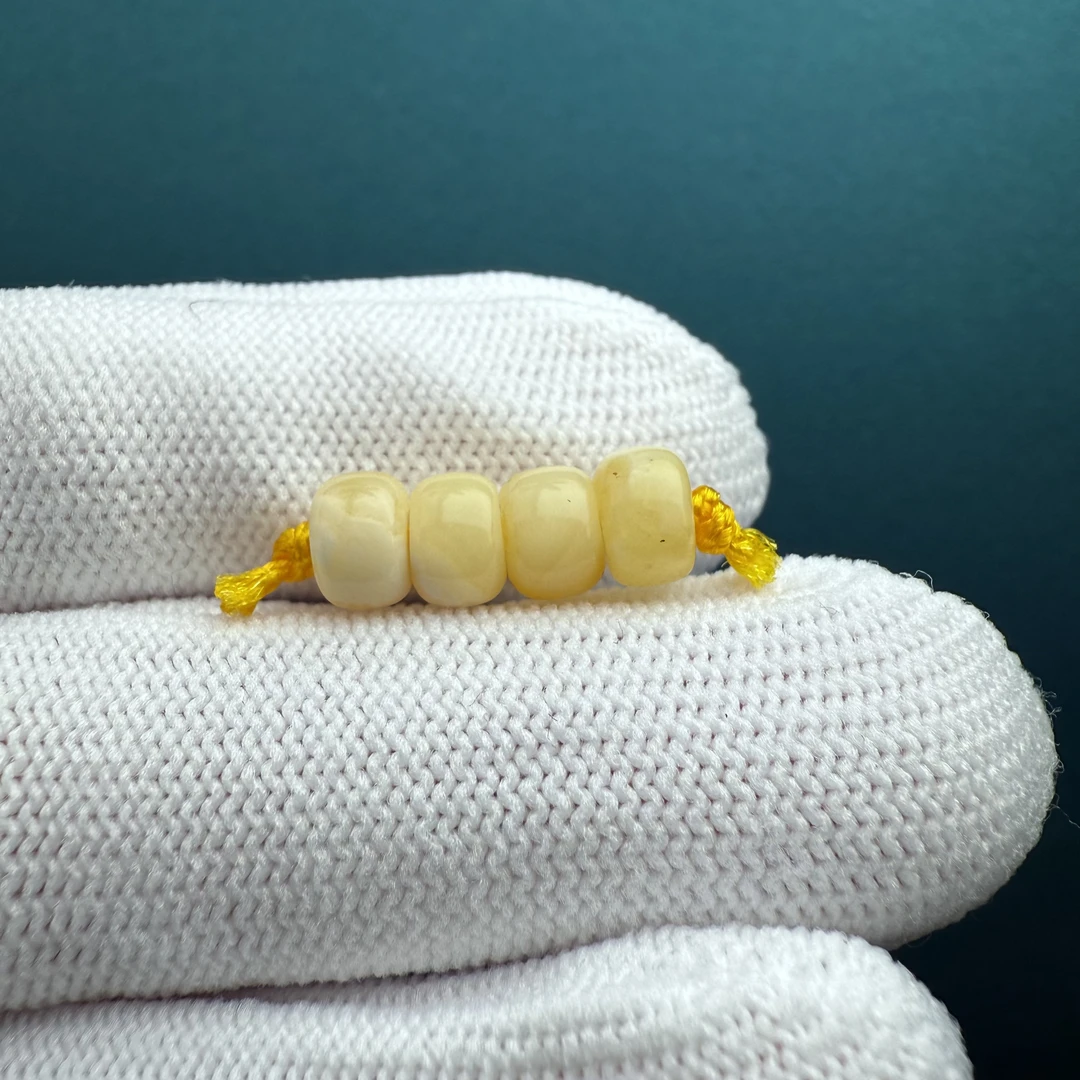 D1708天然蜜蜡 隔珠 6.6mm支持复检