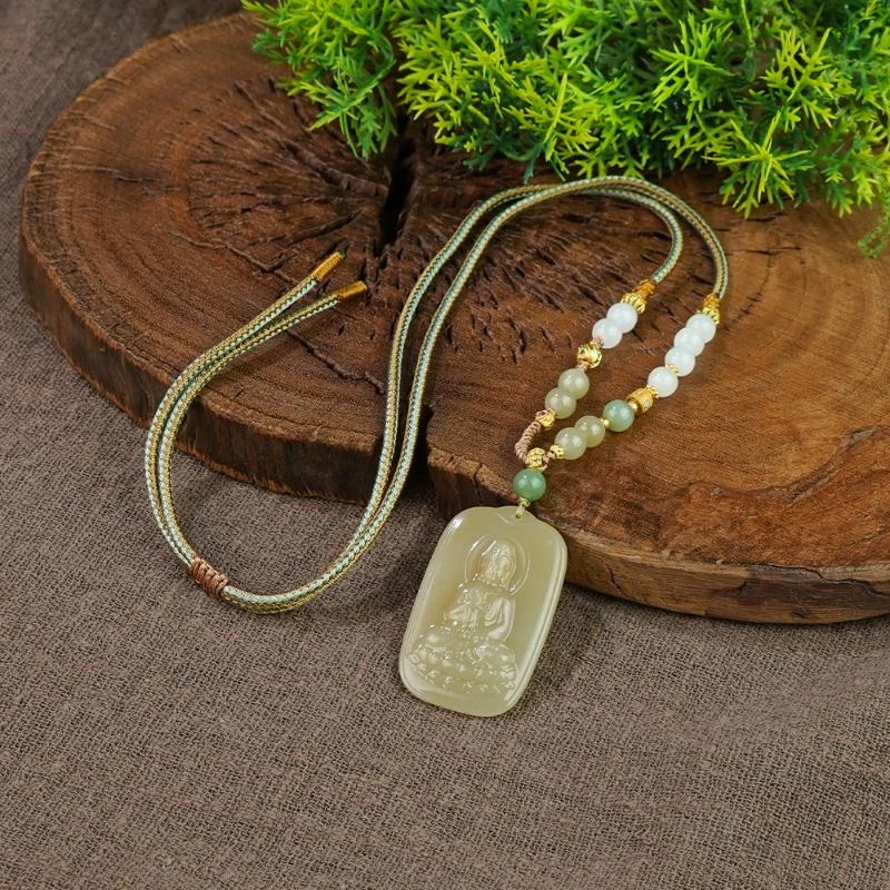 【香掌柜】和田玉糖玉观音牌吊坠（发一件）