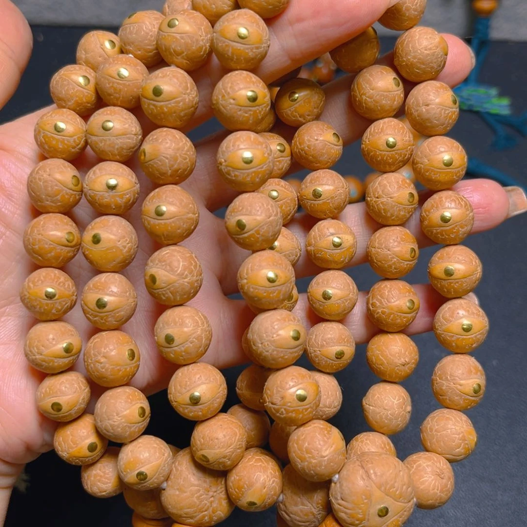 凤眼菩提吊坠12mm精品铜钉手串