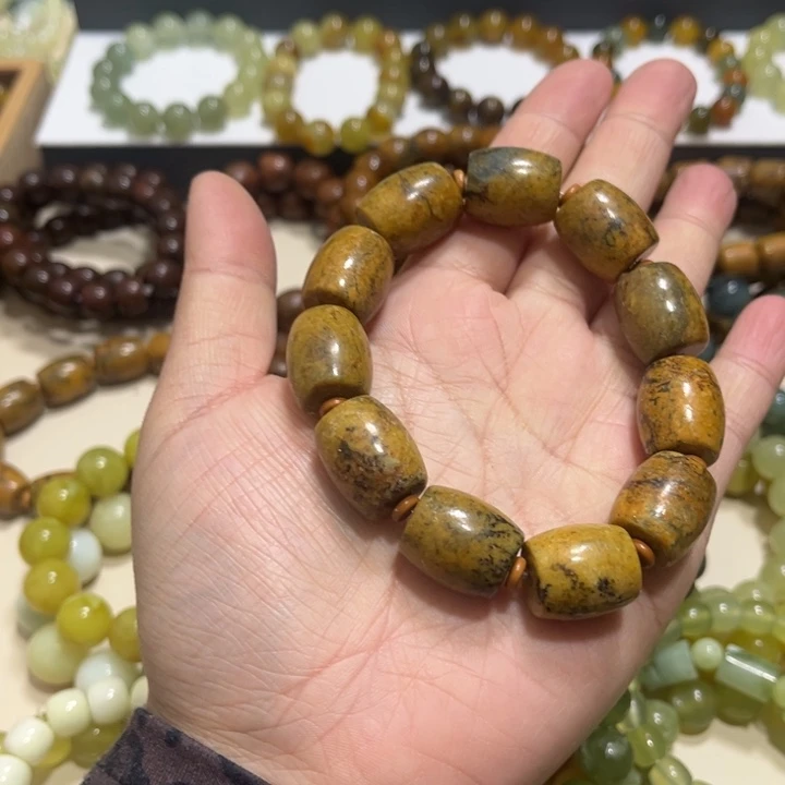 岫岩河磨玉（透闪石质玉）未镶嵌手链