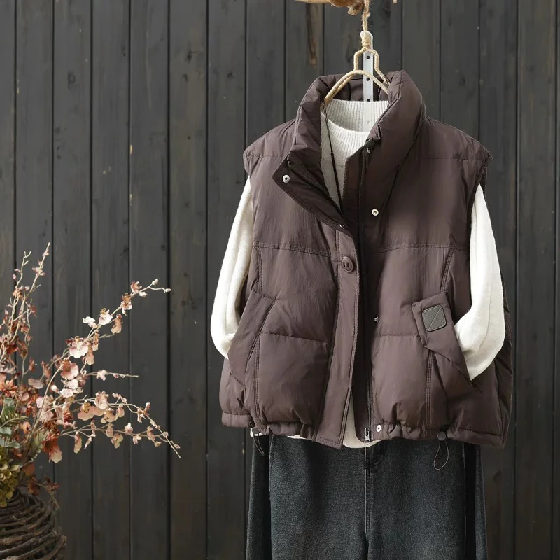 冬季立领保暖百搭马夹拉链外穿韩版