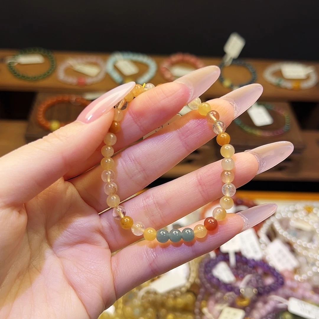 烟晶手链银S925镶嵌兔7200