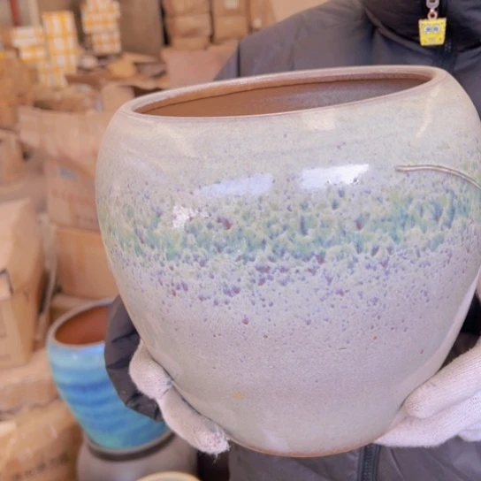 紫砂花盆高22口19————