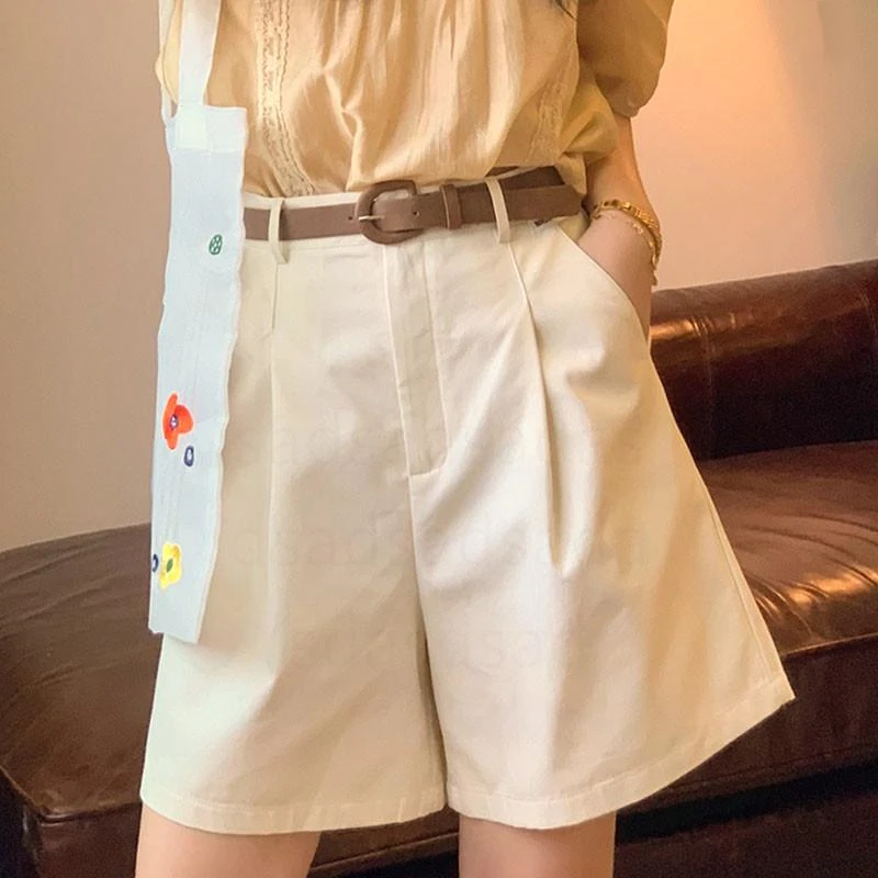 82388工装短裤女夏季薄款阔腿裤大码女装梨形身材胖mm