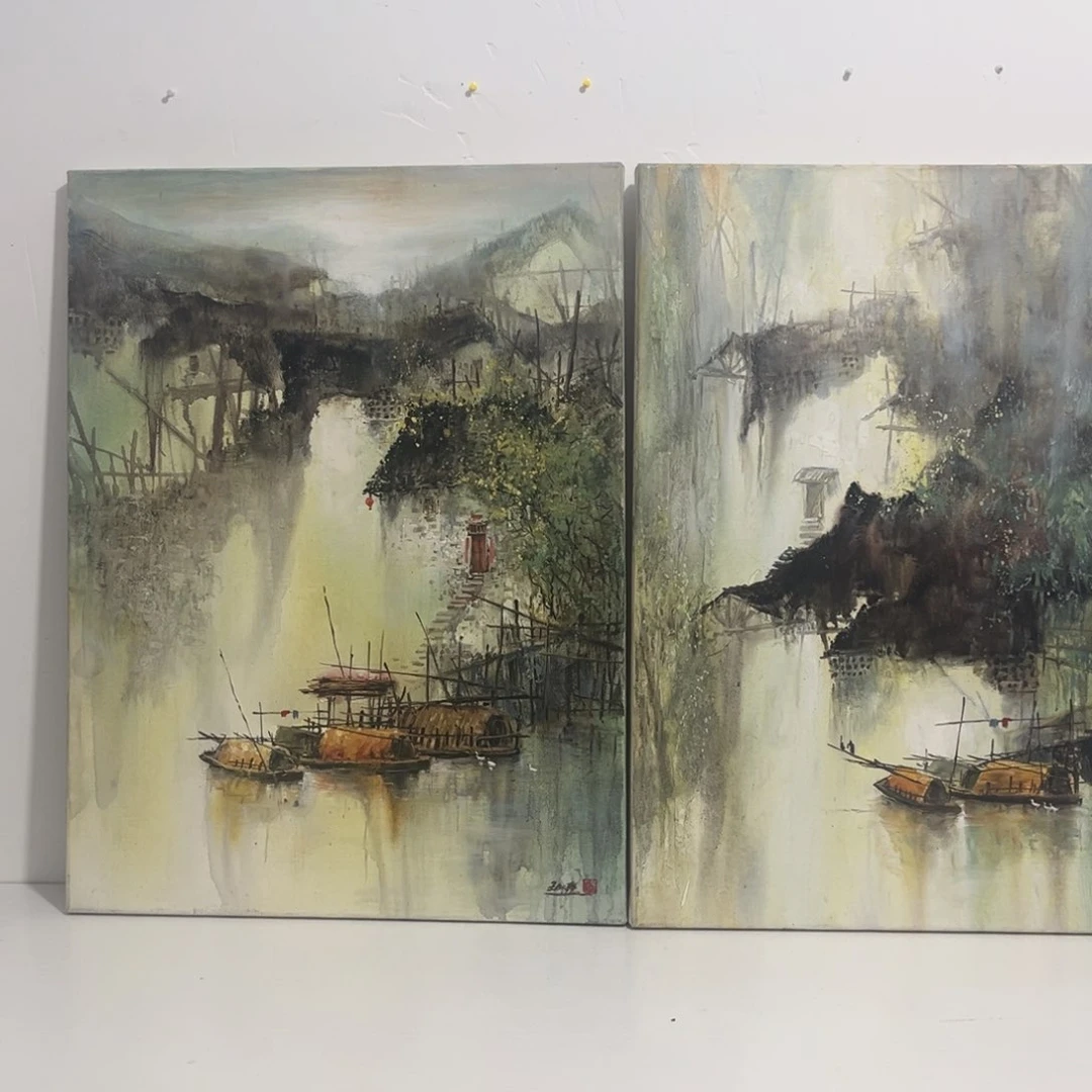 一***，手工手绘精品油画60+80