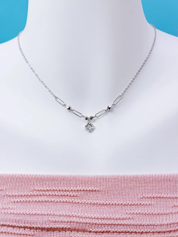 铂金Pt950小四叶套链时尚百搭简约个性气质套链