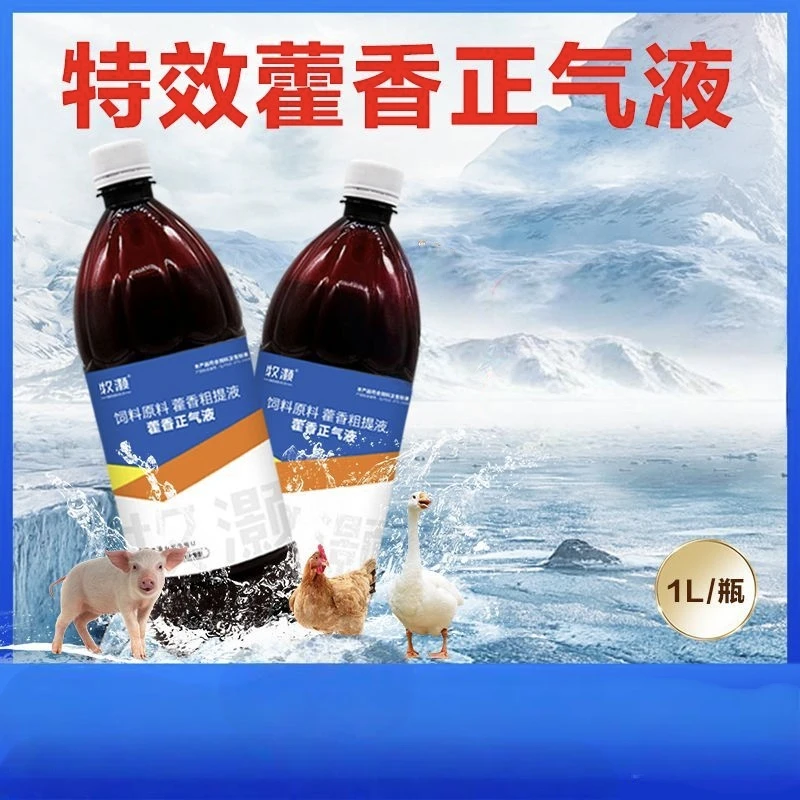 藿香正气液禽用藿香正气水鸡鸭鹅家禽解暑抗应激防中暑饲料添加剂