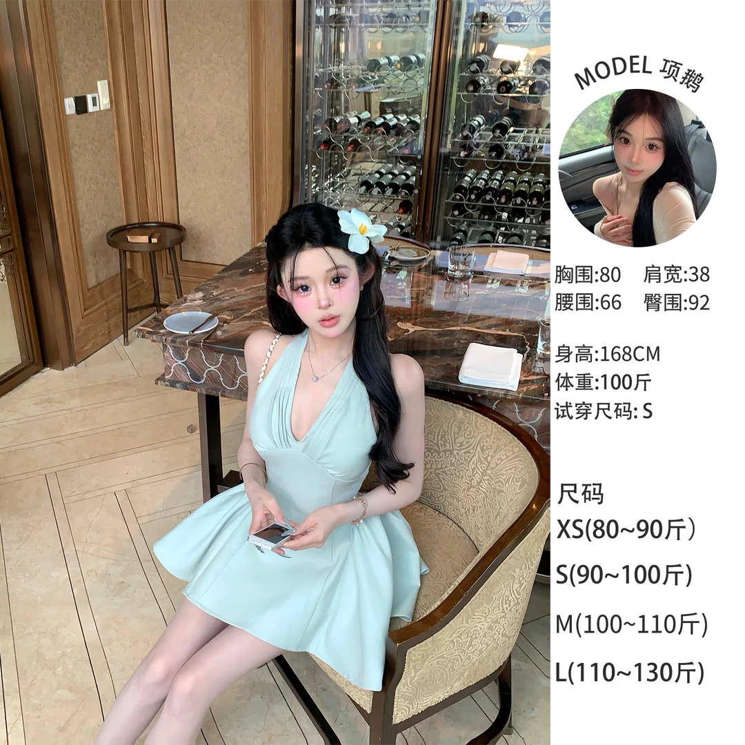 天鹅er 【清氧韩女】2025法式小众性感气质连衣裙E25Q0263