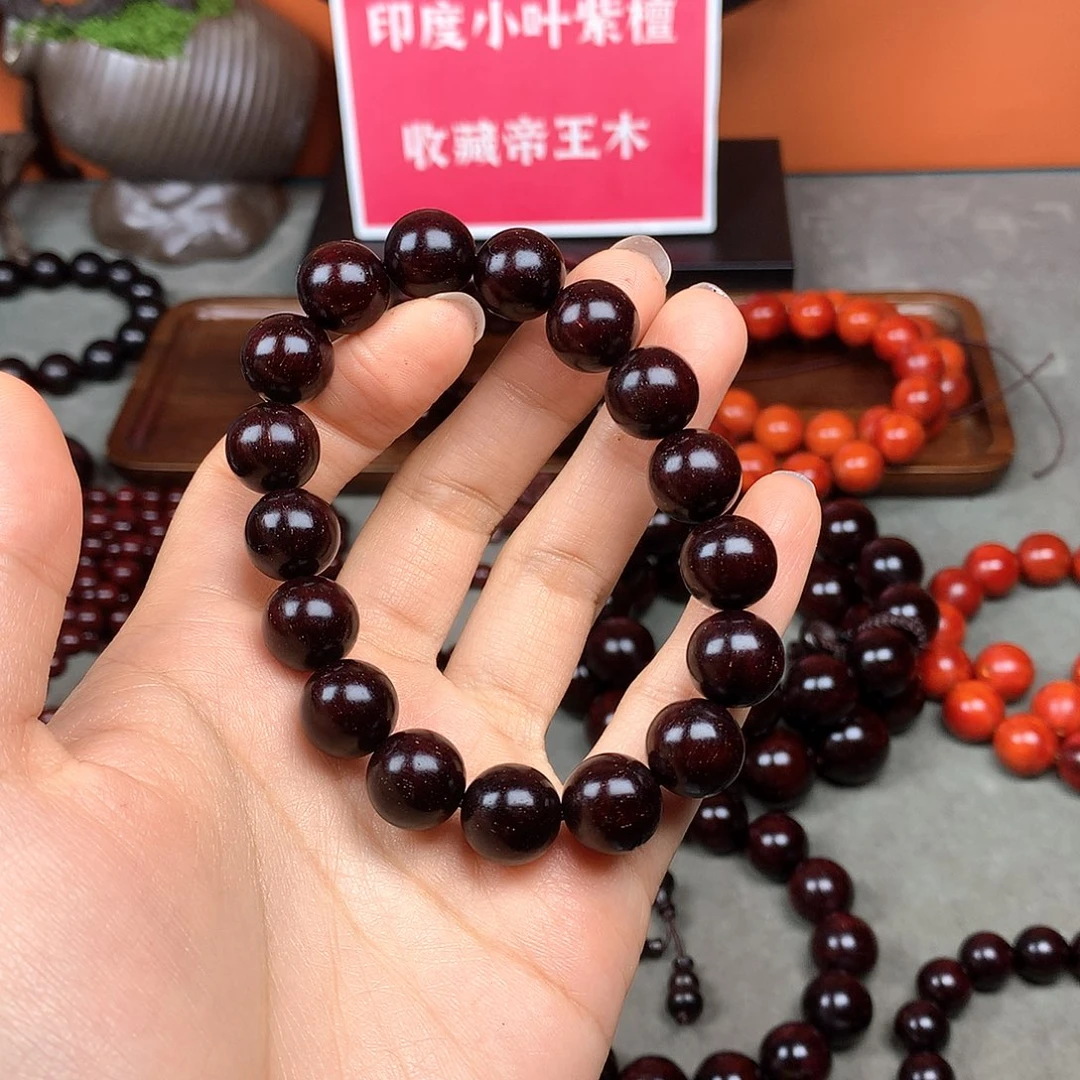 木静*地宝阁小叶紫檀手串，尺寸12（现货实拍）