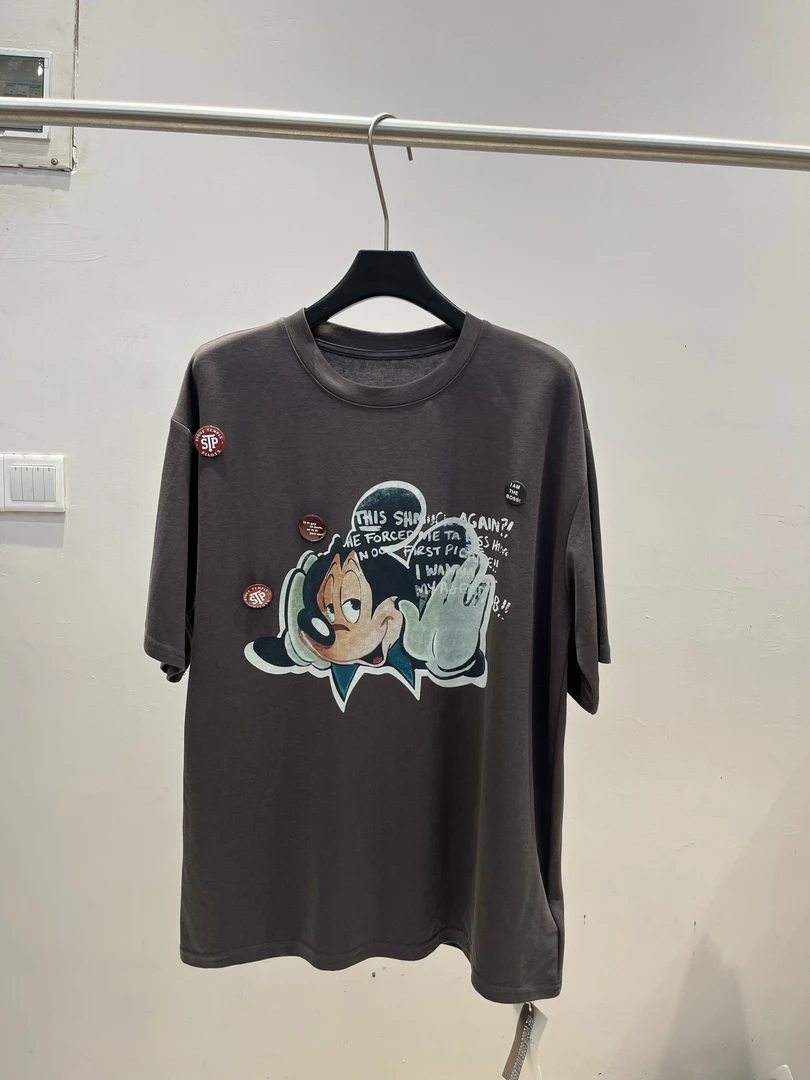 单品米奇徽章短袖9652