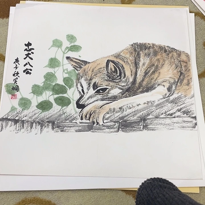 国画38-38卡纸作品艺