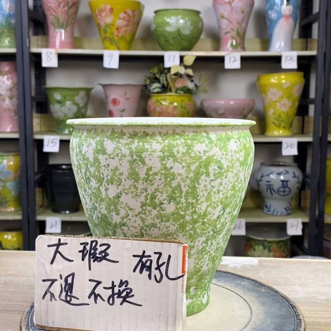 景德镇手工手绘陶瓷花盆