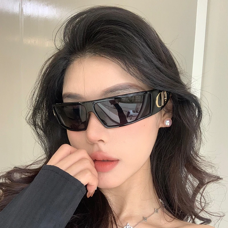 夏季欧美大框发箍墨镜高级感女潮流网红同款凹造型防紫外线太阳镜