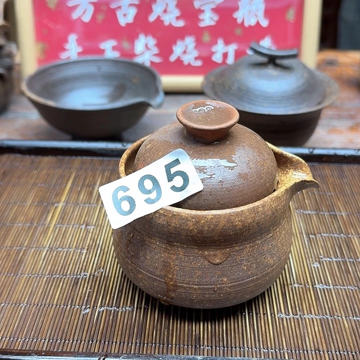 纯手工制作粗陶茶具