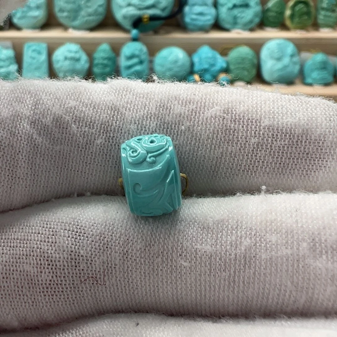 未镶嵌绿松石仿古珠10.1x7.1mm