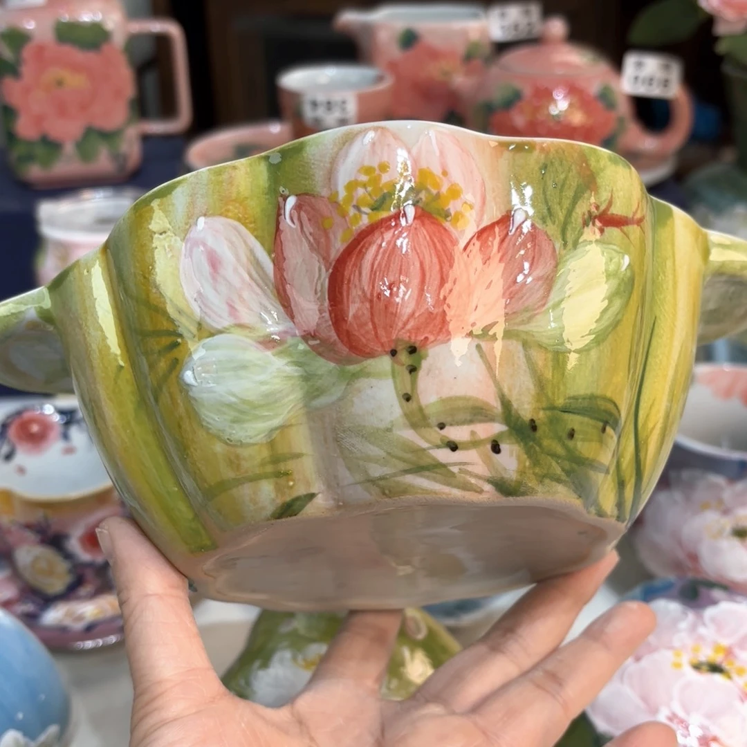 景德镇手绘高温釉下彩陶瓷茶具