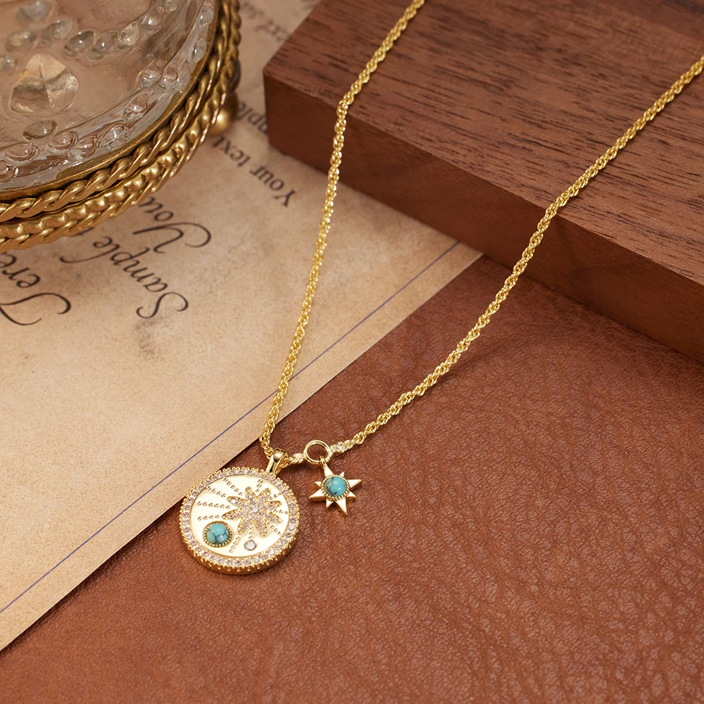 铜合金项链 D0420「星语棕影」FELANNA 翡安娜 西♠系列 项链