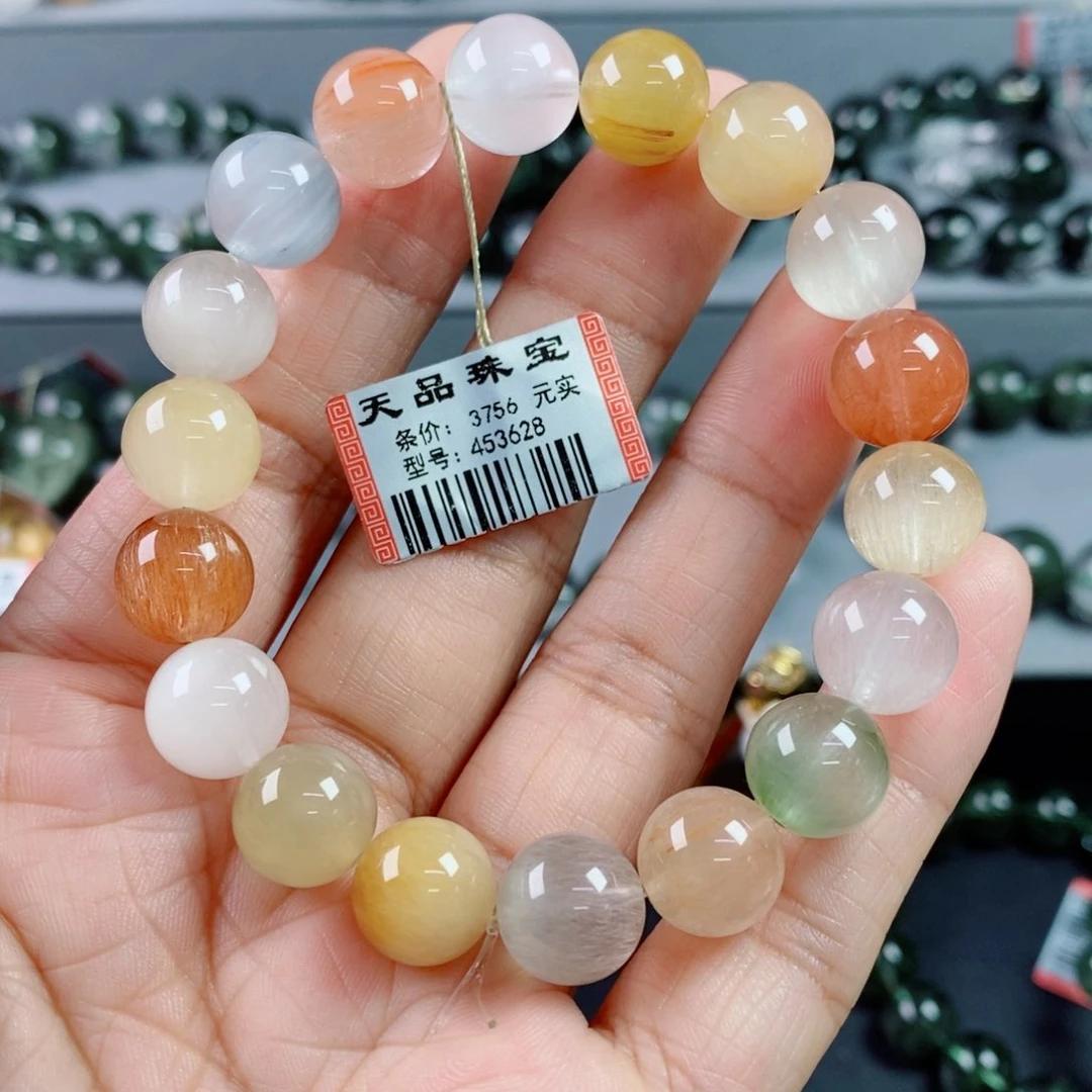 手链未镶嵌水晶彩兔毛手链453628