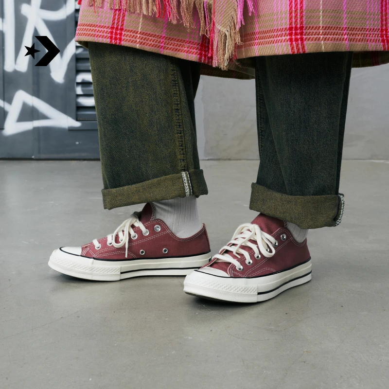 【流光风】匡威1970S运动低帮帆布鞋美拉德豆沙粉粉色168515C