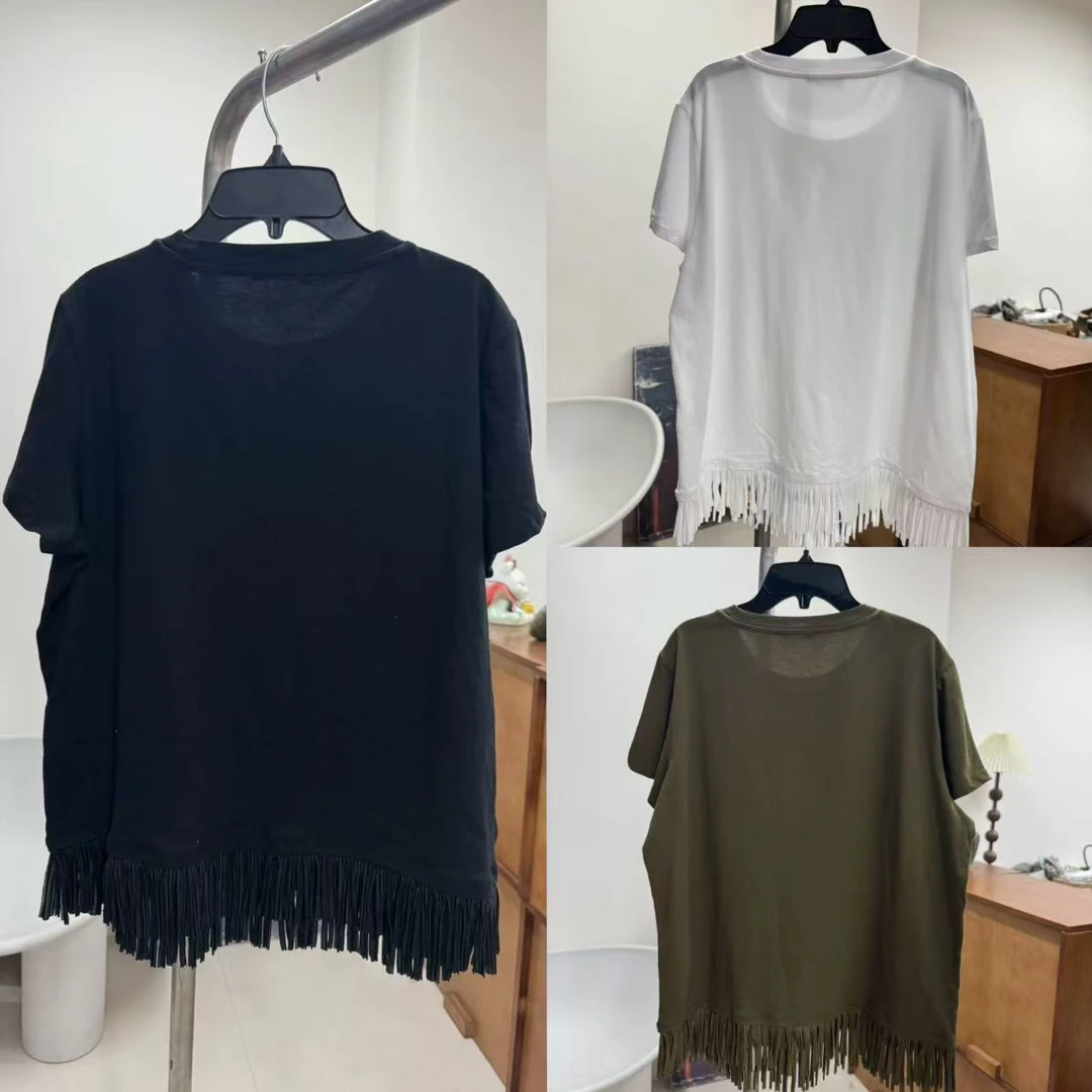 “这个流苏好妙！”夏日休闲客供订单流苏T恤