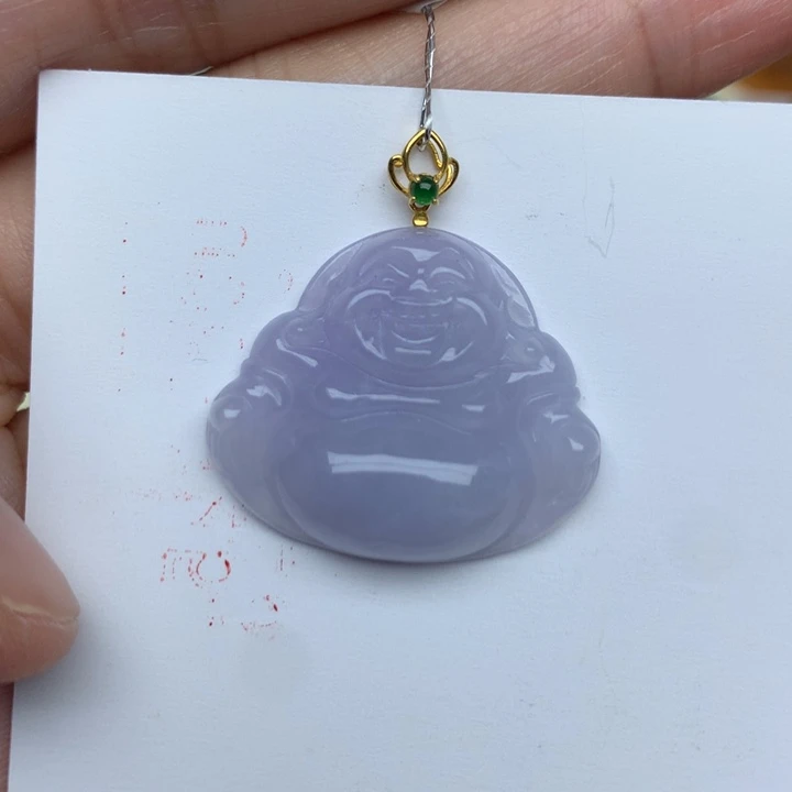 颈饰18K金镶嵌翡翠