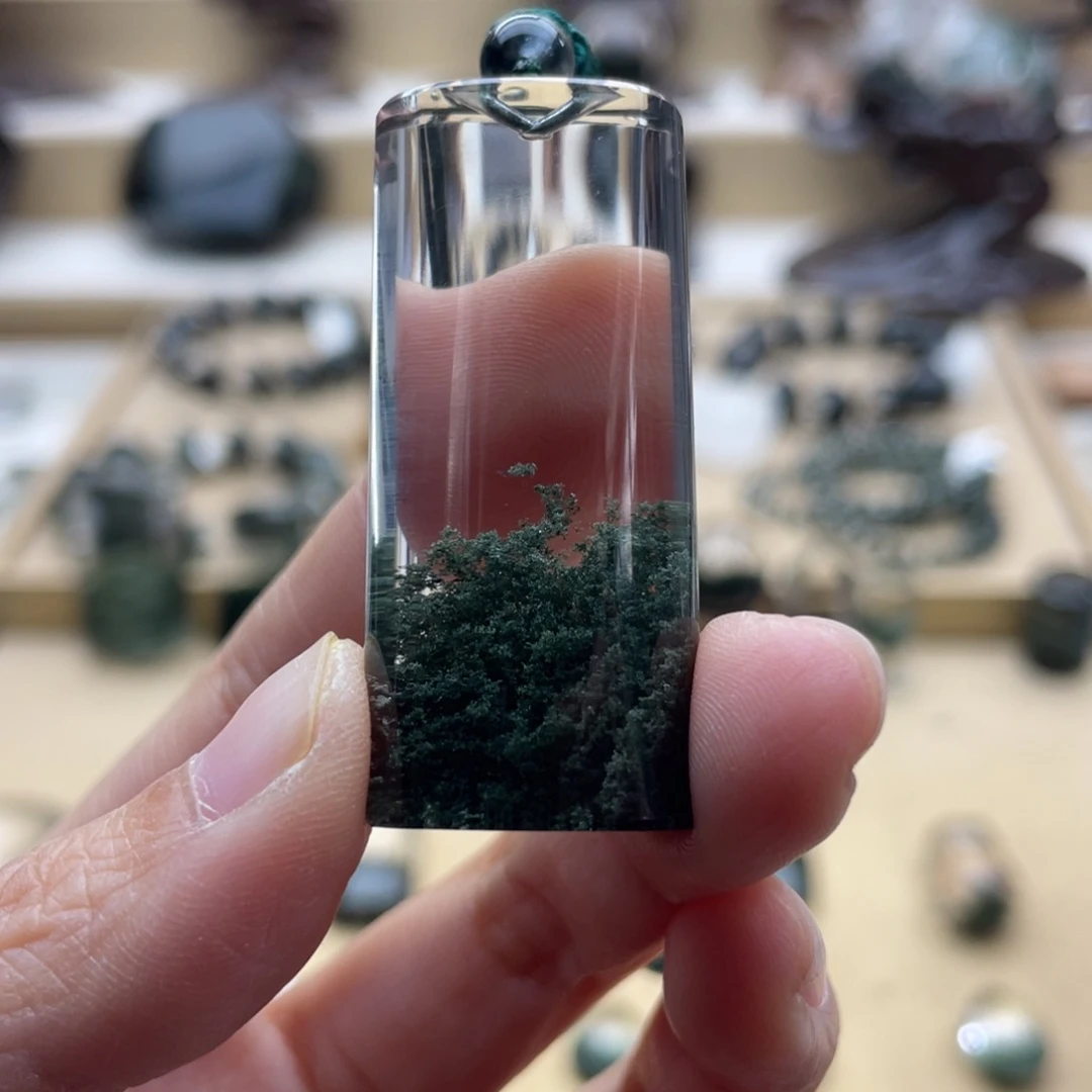 水晶颈饰未镶嵌绿幽灵吊坠