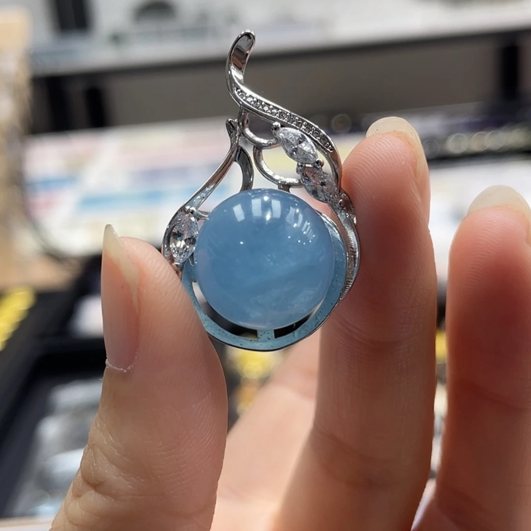 珠宝半成品未镶嵌水晶吊坠