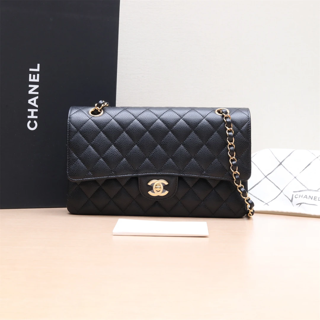 99新 Chanel/香奈儿 小花佳珊P214348642 CF 中号 荔枝 芯片